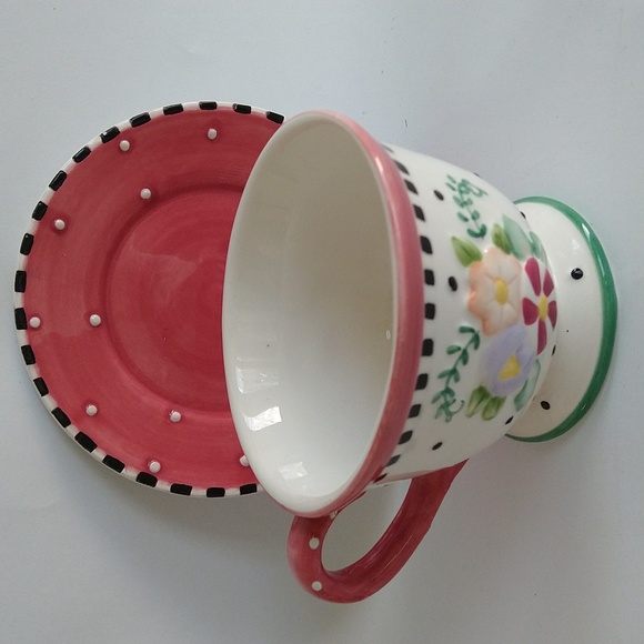 Mary Engelbreit Christmas Spice Teacup & Saucer Vintage - Picture 2 of 5